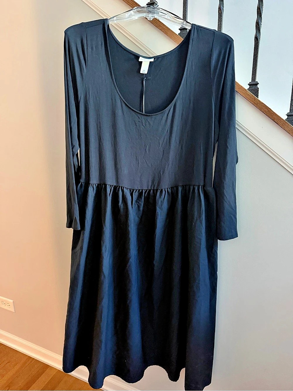 Ava & Viv Long Sleeve Midi Dress in Black XXL NWT